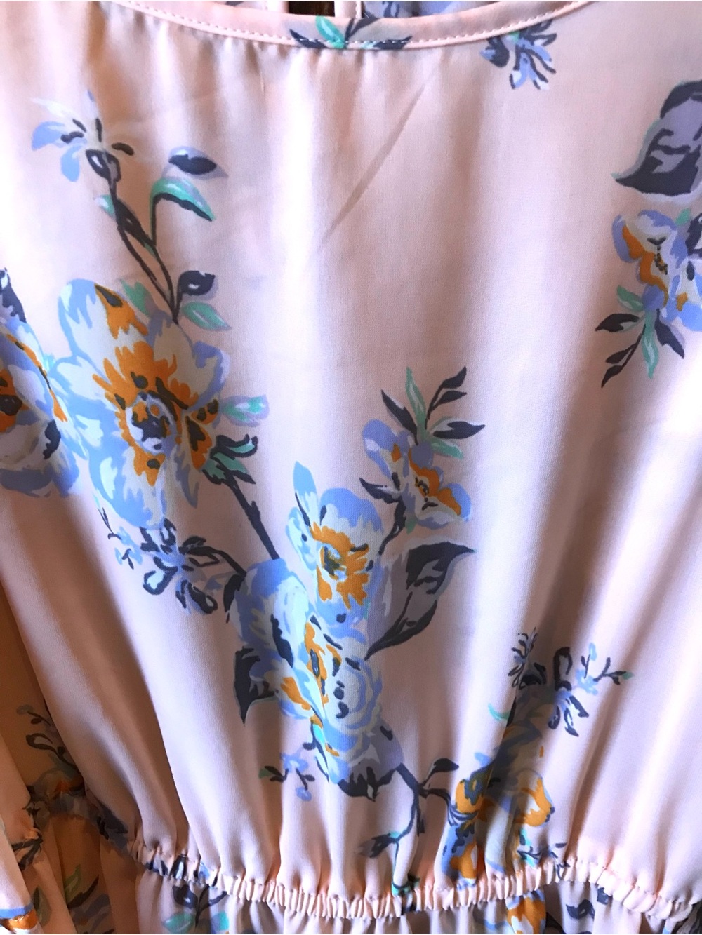 H&M Blush Pink Floral Dress with Belt - Picture 3 of 5